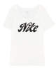Immagine di NIKE - T shirt bianca da donna in tessuto traspirante con logo nero