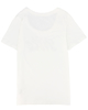 Immagine di NIKE - T shirt bianca da donna in tessuto traspirante con logo nero