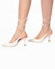 Immagine di MISS GLOBO - Slingback fuxia lace up, sottopiede VERA PELLE - tacco 9 cm