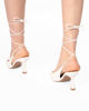 Immagine di MISS GLOBO - Slingback fuxia lace up, sottopiede VERA PELLE - tacco 9 cm