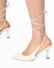 Immagine di MISS GLOBO - Slingback fuxia lace up, sottopiede VERA PELLE - tacco 9 cm