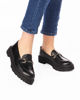 Immagine di ROSY ROSE - Mocassino nero con morsetto in VERA PELLE - lavorazione artigianale MADE IN ITALY