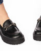 Immagine di ROSY ROSE - Mocassino nero con morsetto in VERA PELLE - lavorazione artigianale MADE IN ITALY