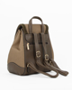 Immagine di DAVID JONES - Zaino beige con coulisse e patta con chiusura a ribaltina