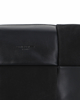Immagine di DAVID JONES - Borsa nera un manico con tasca posteriore e finto intreccio quadri camoscio e pelle, tracolla removibile
