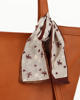 Immagine di DAVID JONES - Borsa shopping cognac con tasca posteriore e foulard sui manici removibile