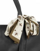 Immagine di DAVID JONES - Borsa shopping nera con tasca posteriore e foulard sui manici removibile