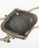 Immagine di DAVID JONES - Borsa shopping taupe con tasca posteriore e foulard sui manici removibile