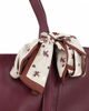 Immagine di DAVID JONES - Borsa shopping viola con tasca posteriore e foulard sui manici removibile