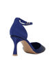 Immagine di MISS GLOBO - Décolleté raso blu con strass PIANTA LARGA - tacco 8,5cm