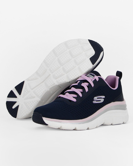 Immagine di SKECHERS - Fashion Fit - Make Moves Sneakers blu  da donna con finiture lilla