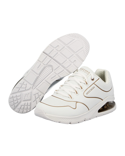 Immagine di SKECHERS UNO 2 - GOLDEN TRIM Sneakers bianca con dettagli oro