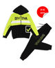 Immagine di GIVOVA - TUTA RAGAZZO NERA/LIME CON FELPA FULL ZIP
