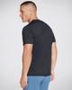 Immagine di SKECHERS - T shirt girocollo da uomo nera in tessuto traspirante