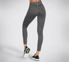Immagine di SKECHERS - Leggins da donna a vita alta in tessuto traspirante grigi con protezione solare UPF 40+
