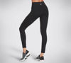Immagine di SKECHERS - Leggins da donna a vita alta in tessuto traspirante neri con protezione solare UPF 40+