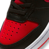 Immagine di NIKE - Sneakers da bambino in VERA PELLE nera e rossa con strappo, numerata 28/35 - COURT BOROUGH LOW 2 PS