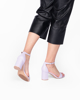 Immagine di MISS GLOBO - Sandalo lilla con cinturino alla caviglia e sottopiede in VERA PELLE, tacco 7CM