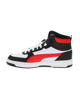 Immagine di PUMA - Sneakers alta da uomo nera e bianca con dettagli rossi e soletta in memory foam - REBOUND JOY