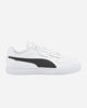 Immagine di PUMA - Sneakers da uomo bianca e nera in VERA PELLE con dettagli argento - CAVEN DIME