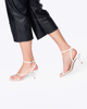 Immagine di MISS GLOBO - Sandalo bianco con cinturino diagonale, tacco 7CM