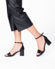 Immagine di MISS GLOBO - Sandalo nero con cinturino alla caviglia, tacco 7CM