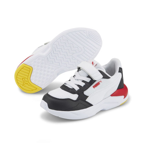 Immagine di PUMA - Sneakers da bambino bianca e nera con dettagli colorati e soletta in memory foam, numerata 28/35 - X-RAY SPEED LITE AC PS