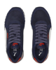Immagine di PUMA - Sneakers blu e bianca in mesh traspirante con dettagli rossi e soletta in memory foam, numerata 36/39 - S RUNNER V3 MESH JR