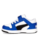 Immagine di PUMA - Sneakers da bambino blu e bianca con logo nero e strappo, numerata 20/27 - REBOUND LAYUP LO SL V INF