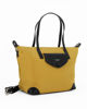 Immagine di DAVID JONES - Borsa senape in nylon due manici con taschino frontale con patta, tracolla removibile