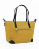 Immagine di DAVID JONES - Borsa senape in nylon due manici con taschino frontale con patta, tracolla removibile