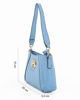 Immagine di SOLO SOPRANI - Borsa azzurra un manico con dettaglio borchie e logo metallico frontale