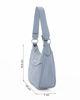 Immagine di SOLO SOPRANI - Borsa a spalla azzurra con dettaglio borchie, tracolla removibile