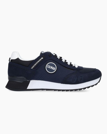 Immagine di COLMAR - Sneakers blu in VERA PELLE, modello TRAVIS SPORT BOLD