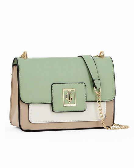 Immagine di JUST GOLF - Borsa menta e beige con tracolla scorrevole