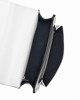 Immagine di CORTINA POLO STYLE - Tracolla bianca con patta e tasca frontale, dettaglio rivetti