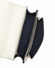 Immagine di CORTINA POLO STYLE - Tracolla bianca e oro con patta e tasca frontale, dettaglio rivetti