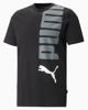 Immagine di PUMA - T shirt da uomo girocollo nera con logo grigio e bianco