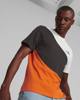 Immagine di PUMA - T shirt girocollo da uomo bianca nera e arancione in cotone con logo nero