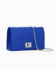 Immagine di MISS GLOBO - Pochette blu scamosciata con patta e chiusura a girello