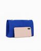 Immagine di MISS GLOBO - Pochette blu scamosciata con patta e chiusura a girello