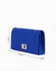Immagine di MISS GLOBO - Pochette blu scamosciata con patta e chiusura a girello