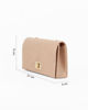 Immagine di MISS GLOBO - Pochette beige scamosciata con patta e chiusura a girello