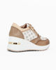 Immagine di MISS GLOBO - Sneakers color biscotto con inserti bianchi traforati