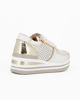 Immagine di MISS GLOBO - Sneakers bianca platform con dettagli oro