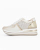 Immagine di MISS GLOBO - Sneakers bianca platform con dettagli oro
