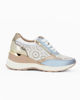 Immagine di MISS GLOBO - Sneakers celeste e rosa con zeppa