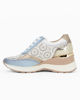 Immagine di MISS GLOBO - Sneakers celeste e rosa con zeppa