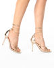 Immagine di MISS GLOBO - Sandalo oro lace-up multifasce con nodo, tacco 9,5CM