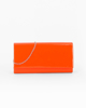 Immagine di MISS GLOBO - Pochette arancio in vernice con patta